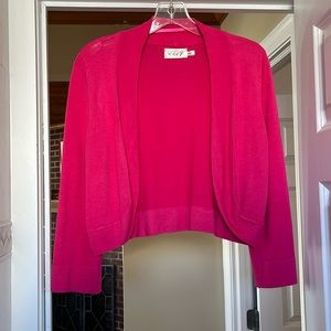 ELIZA J SIZE M SHORT HOT PINK SWEATER